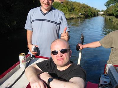 Bloke with Matrix sunglasses on