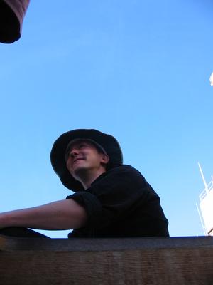 Looking through a hatch at someone