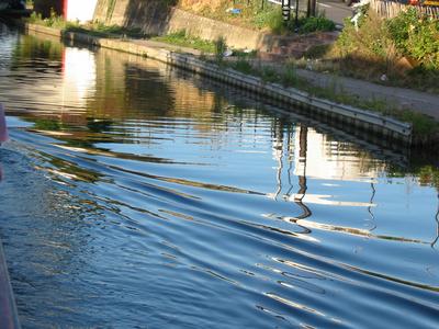 Ripples from the bow