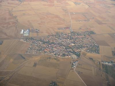 A small town from the air