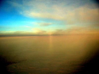 Reflection of Sun in clouds