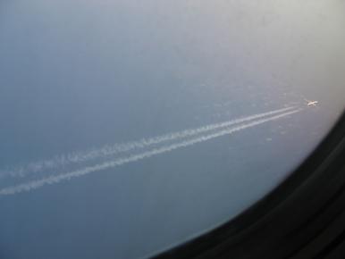 Catching up with another plane