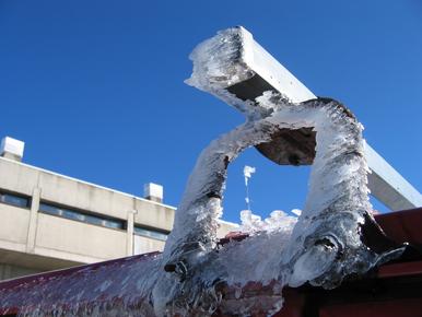 Ice coating roofrack