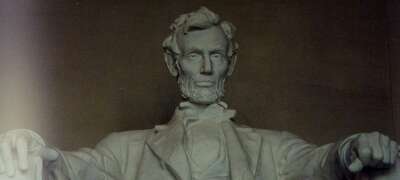 Honest Abe and his big hands