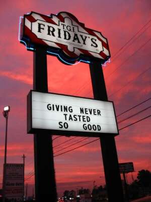TGI Fridays at sunset