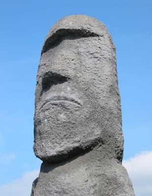 Easter Island replica stone head