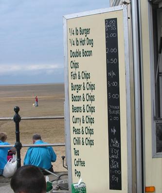      Burger van menu