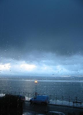 Rain on window