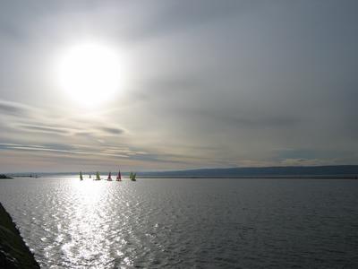 Wide view of river Dee