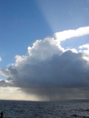 Shadow cast by cloud