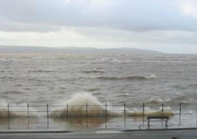 Breaking waves over South Parade